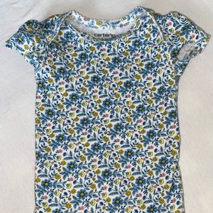 A simple onesie with a pretty floral design
